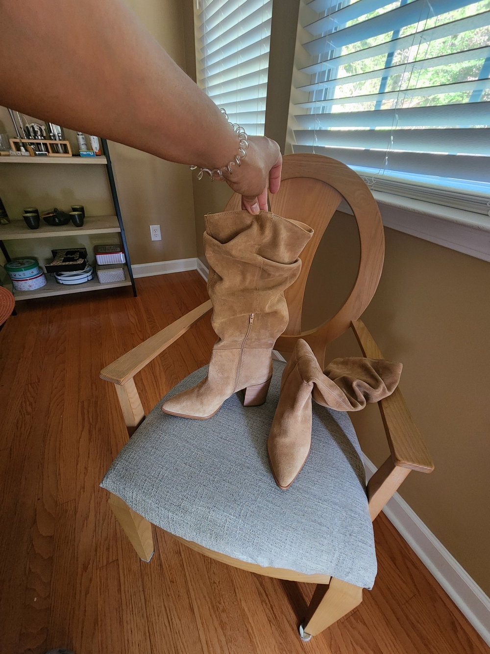 Steve Madden Suede Slouch Knee Boots - Picture 5 of 9